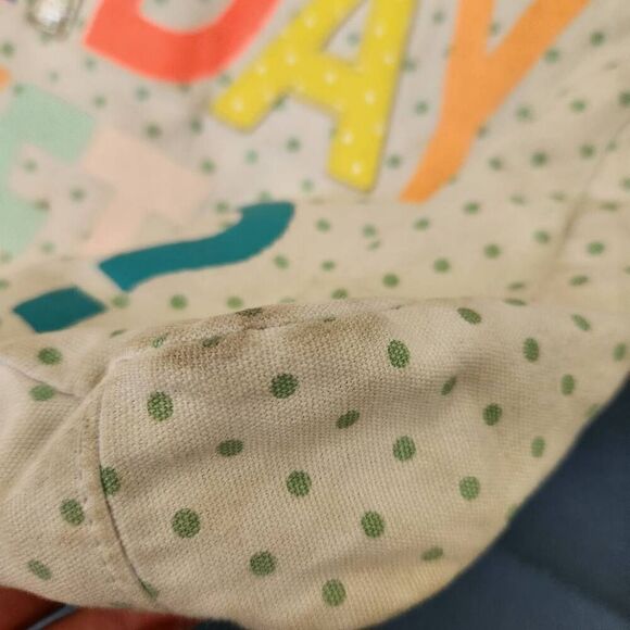 Is it Friday Yet girls tote bag canvas polka dot fun colorful cream - Picture 4 of 5